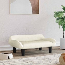 Lit pour chien crème 70x40x24 cm velours 