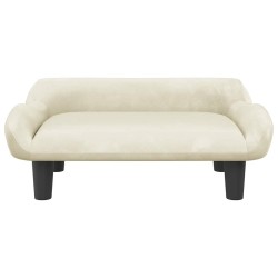 Lit pour chien crème 70x40x24 cm velours 