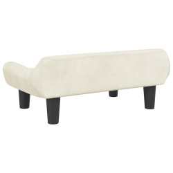 Lit pour chien crème 70x40x24 cm velours 