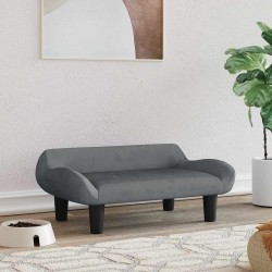 Lit pour chien gris foncé 70x40x24 cm velours 