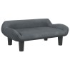 Lit pour chien gris foncé 70x40x24 cm velours 