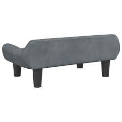 Lit pour chien gris foncé 70x40x24 cm velours 
