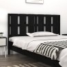 Tête de lit Noir 155,5x4x100 cm Bois massif de pin 