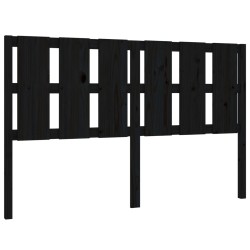 Tête de lit Noir 155,5x4x100 cm Bois massif de pin 