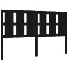 Tête de lit Noir 155,5x4x100 cm Bois massif de pin 
