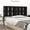 Tête de lit Noir 155,5x4x100 cm Bois massif de pin 