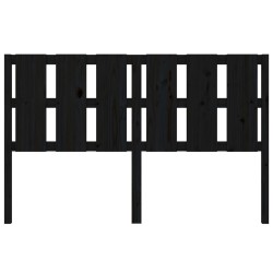 Tête de lit Noir 155,5x4x100 cm Bois massif de pin 