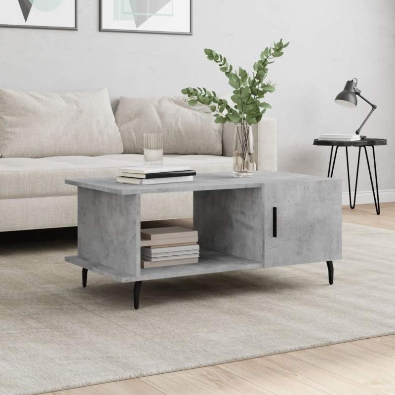 Table basse gris béton 90x50x40 cm bois d'ingénierie Table basse gris béton 90x50x40 cm bois d'ingénierie