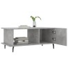 Table basse gris béton 90x50x40 cm bois d'ingénierie 
