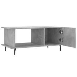 Table basse gris béton 90x50x40 cm bois d'ingénierie 