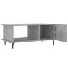 Table basse gris béton 90x50x40 cm bois d'ingénierie 