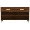 Banc à chaussures chêne marron 102x35x55 cm bois d'ingénierie 