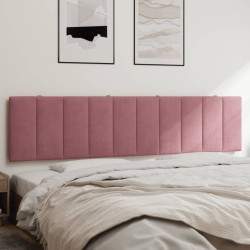 Coussin de tête de lit rose 200 cm velours 