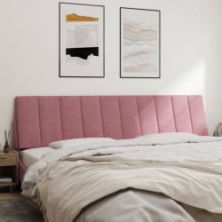 Coussin de tête de lit rose 200 cm velours 