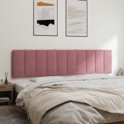 Coussin de tête de lit rose 200 cm velours 