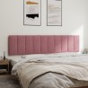 Coussin de tête de lit rose 200 cm velours 