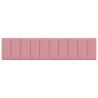 Coussin de tête de lit rose 200 cm velours 