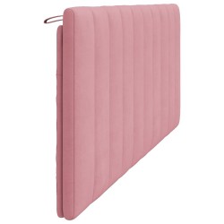 Coussin de tête de lit rose 200 cm velours 