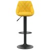 Tabouret de bar Jaune moutarde Velours 