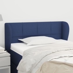 Tête de lit avec oreilles Bleu 93x23x78/88 cm Tissu 
