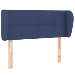 Tête de lit avec oreilles Bleu 93x23x78/88 cm Tissu 