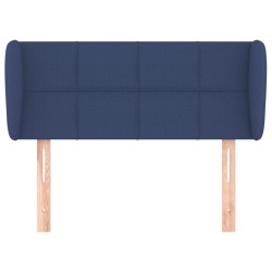 Tête de lit avec oreilles Bleu 93x23x78/88 cm Tissu 