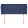 Tête de lit avec oreilles Bleu 93x23x78/88 cm Tissu 