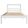 Cadre de lit sans matelas blanc 90x190 cm bois de pin massif 