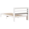 Cadre de lit sans matelas blanc 90x190 cm bois de pin massif 