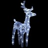 Rennes de Noël 2 pcs 80 LED Blanc froid Acrylique 