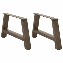 Pieds de table basse en forme de A, 2 pièces, 70 x (30-31) cm, acier 
