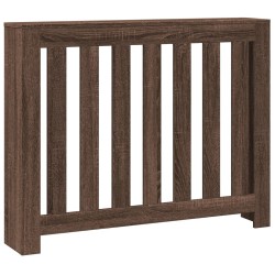 Cache-radiateur chêne marron 104x20x82 cm bois d'ingénierie 