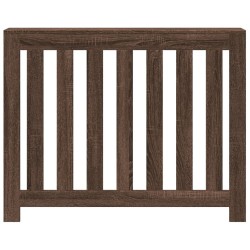 Cache-radiateur chêne marron 104x20x82 cm bois d'ingénierie 