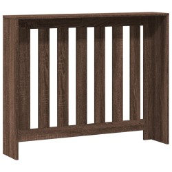 Cache-radiateur chêne marron 104x20x82 cm bois d'ingénierie 