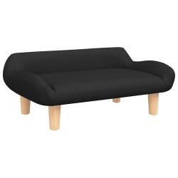 Lit pour chien noir 70x40x24 cm tissu 