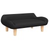 Lit pour chien noir 70x40x24 cm tissu 