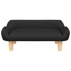 Lit pour chien noir 70x40x24 cm tissu 