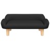 Lit pour chien noir 70x40x24 cm tissu 