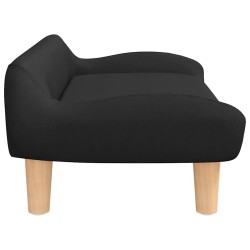 Lit pour chien noir 70x40x24 cm tissu 