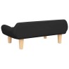 Lit pour chien noir 70x40x24 cm tissu 