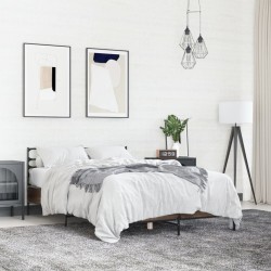 Cadre de lit sans matelas chêne marron 140x200 cm 
