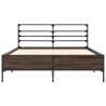 Cadre de lit sans matelas chêne marron 140x200 cm 