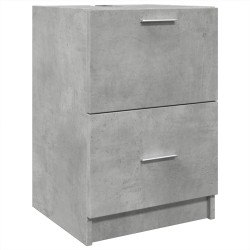 Armoire d'évier gris béton 40x37x59 cm bois d'ingénierie 