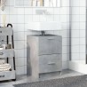Armoire d'évier gris béton 40x37x59 cm bois d'ingénierie 