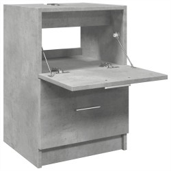 Armoire d'évier gris béton 40x37x59 cm bois d'ingénierie 