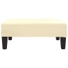 Repose-pied Crème 78x56x32 cm Similicuir  