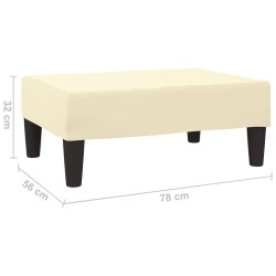 Repose-pied Crème 78x56x32 cm Similicuir  