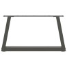 Pieds de table basse en forme de V, 2 pièces, anthracite, 70 x (30-31,3) cm, acier 