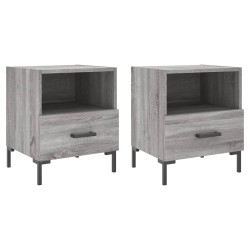 Tables de chevet 2 pcs sonoma gris 40x35x47,5 cm 