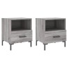 Tables de chevet 2 pcs sonoma gris 40x35x47,5 cm 